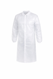 Bata de POLIETILENO Blanco con corchetes 200 Uds. - Suministros Profesionales