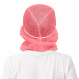Capuz de Polipropileno con Mascarilla Integrada ROJO - 500 Uds. - Suministros Profesionales
