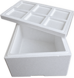Caja EPS 32,20 L para transporte en frío | Caja isotérmica de porexpán con tapa