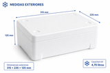 Caja EPS 4,70 L para transporte en frío | Caja isotérmica de porexpán con tapa - Suministros Profesionales