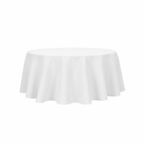 Mantel Redondo de Tela 148cm Blanco 10 Uds - Suministros Profesionales
