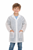 Bata infantil cierre frontal con velcro BLANCO 50 Uds. - Suministros Profesionales