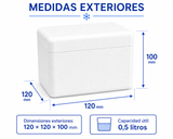 Caja EPS 0,5 L blanca para transporte en frío | Caja isotérmica de porexpán con tapa - Suministros Profesionales