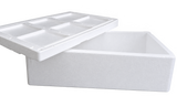 Caja EPS 32,20 L para transporte en frío | Caja isotérmica de porexpán con tapa