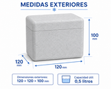 Caja EPS 0,5 L gris para transporte en frío | Caja isotérmica de porexpán con tapa - Suministros Profesionales