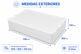 Caja EPS 12 L para transporte en frío | Caja isotérmica de porexpán con tapa - Suministros Profesionales