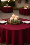 Mantel Redondo de Tela 148cm Granate 10 Uds - Suministros Profesionales