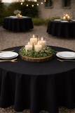 Mantel Redondo de Tela 148cm Negro 10 Uds - Suministros Profesionales