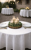 Mantel Redondo de Tela 148cm Blanco 10 Uds - Suministros Profesionales