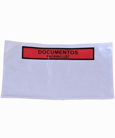 sobre contiene documentos  packing list contiene documentación 